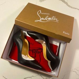 Christian Louboutin black nappa leather pumps